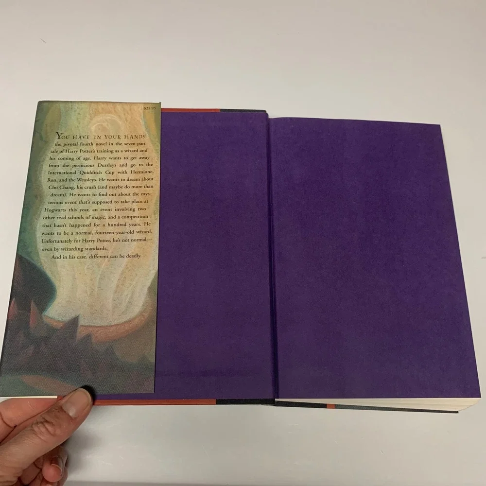 VTG Harry Potter Goblet‎ of Fire HC 2000 1st American Ed 26th Printing w/ DJ Y2K
